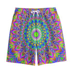 Colorful Psychedelic Optical Illusion Cotton Shorts