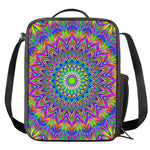 Colorful Psychedelic Optical Illusion Crossbody Lunch Bag