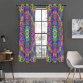 Colorful Psychedelic Optical Illusion Grommet Curtain Panels