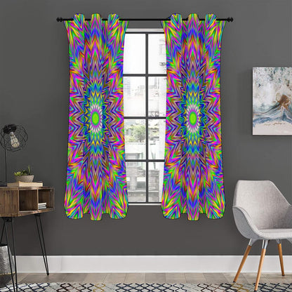 Colorful Psychedelic Optical Illusion Curtain