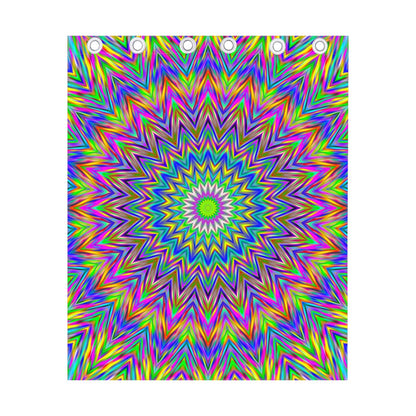 Colorful Psychedelic Optical Illusion Curtain