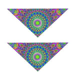 Colorful Psychedelic Optical Illusion Dog Bandana