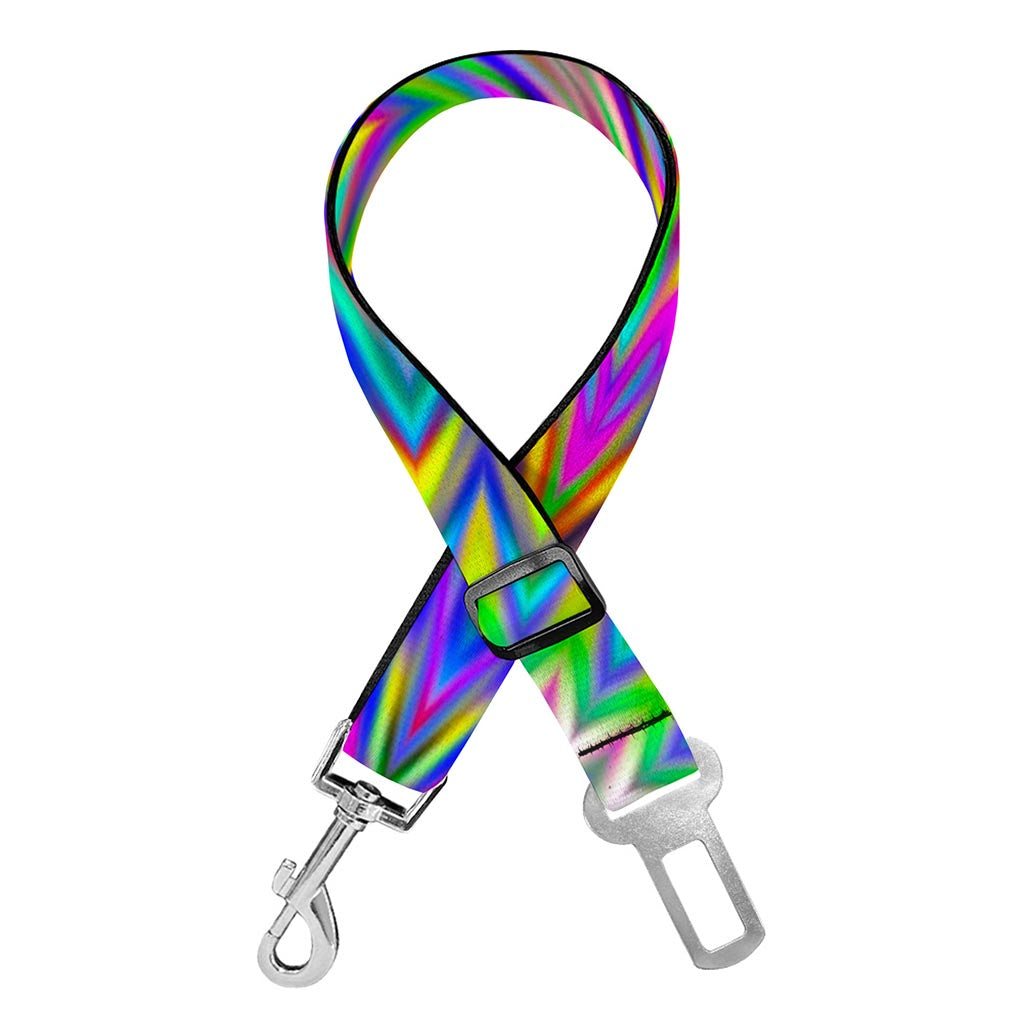 Colorful Psychedelic Optical Illusion Dog Seat Belt