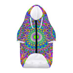 Colorful Psychedelic Optical Illusion Dog Zip Up Hoodie
