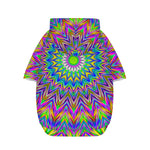 Colorful Psychedelic Optical Illusion Dog Zip Up Hoodie