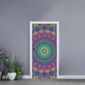 Colorful Psychedelic Optical Illusion Door Sticker