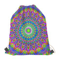 Colorful Psychedelic Optical Illusion Drawstring Bag
