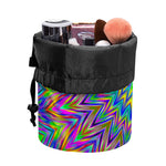 Colorful Psychedelic Optical Illusion Drawstring Makeup Bag
