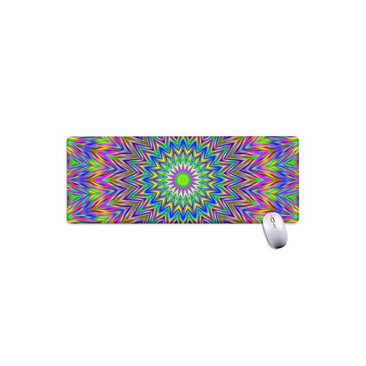 Colorful Psychedelic Optical Illusion Extended Mouse Pad