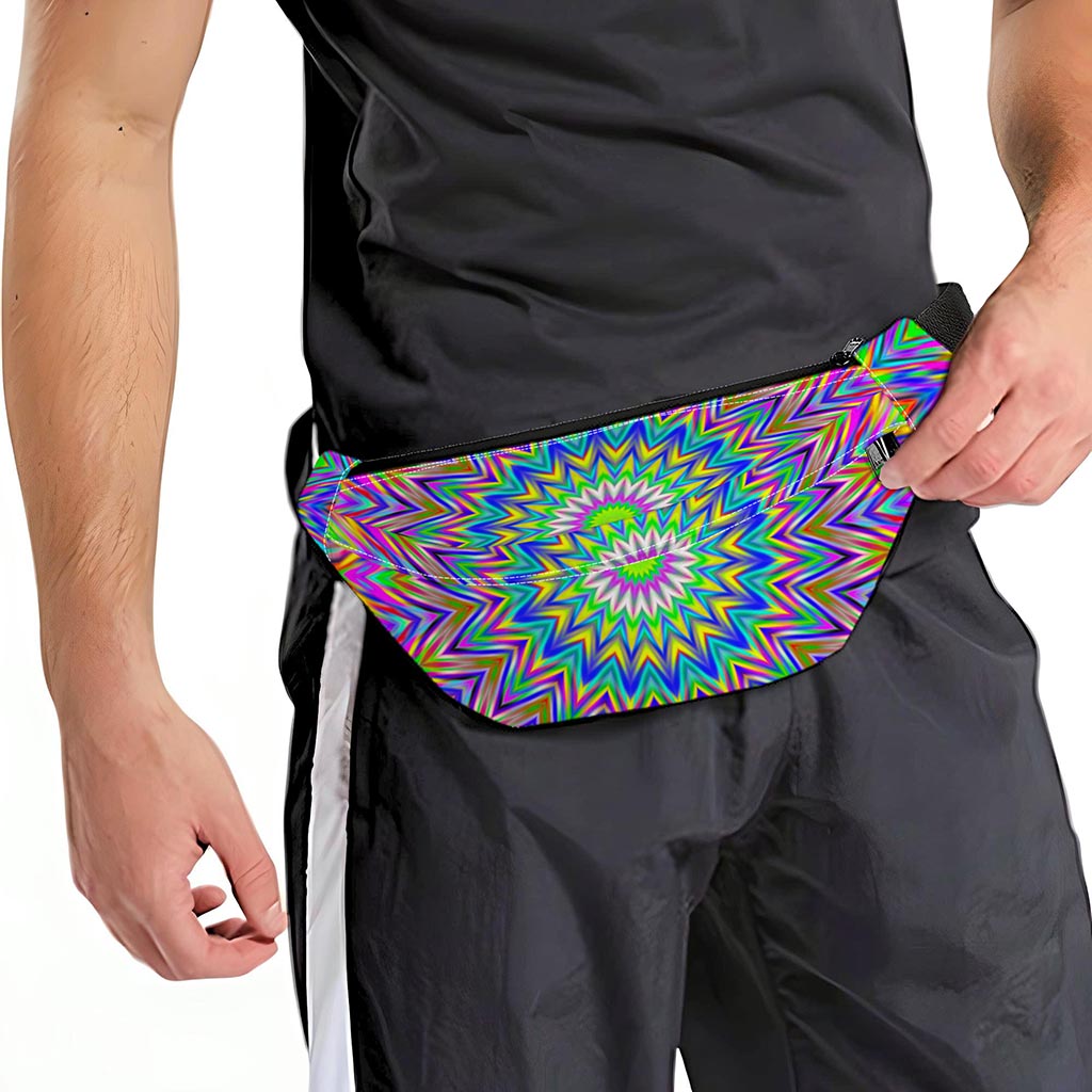 Colorful Psychedelic Optical Illusion Fanny Pack