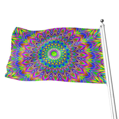 Colorful Psychedelic Optical Illusion Flag