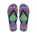 Colorful Psychedelic Optical Illusion Flip Flops