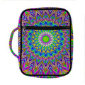 Colorful Psychedelic Optical Illusion Front Pocket Bible Bag
