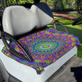 Colorful Psychedelic Optical Illusion Golf Cart Seat Cover