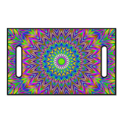 Colorful Psychedelic Optical Illusion Golf Cart Seat Cover