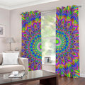Colorful Psychedelic Optical Illusion Grommet Curtains
