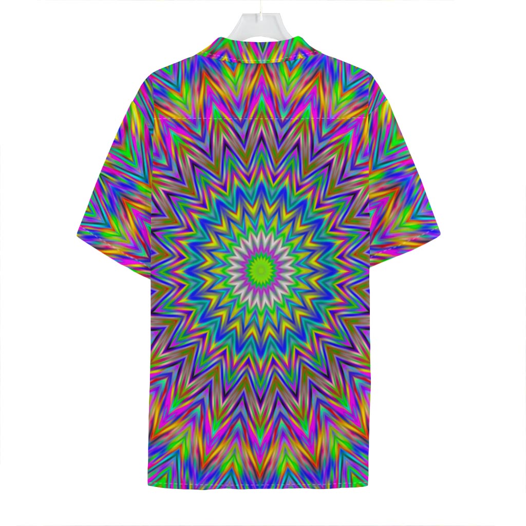 Colorful Psychedelic Optical Illusion Hawaiian Shirt