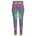 Colorful Psychedelic Optical Illusion High-Waisted Pocket Leggings