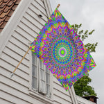 Colorful Psychedelic Optical Illusion House Flag