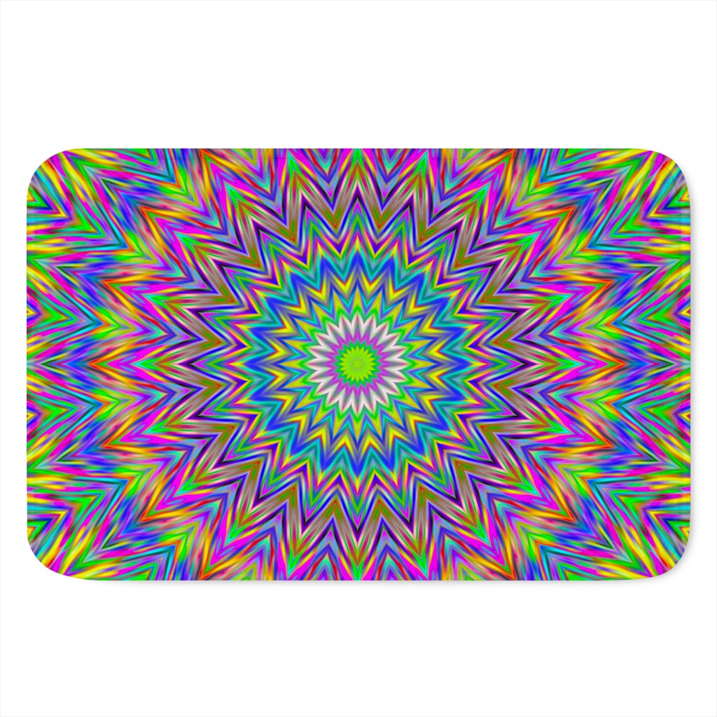 Colorful Psychedelic Optical Illusion Indoor Door Mat