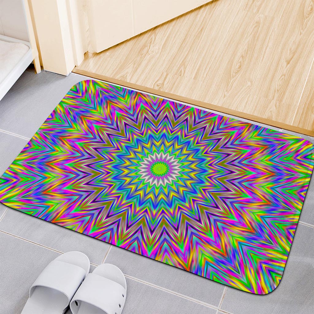Colorful Psychedelic Optical Illusion Indoor Door Mat