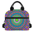 Colorful Psychedelic Optical Illusion Insulated Lunch Bag