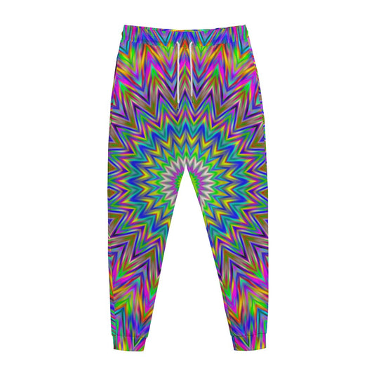 Colorful Psychedelic Optical Illusion Jogger Pants