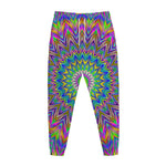 Colorful Psychedelic Optical Illusion Jogger Pants