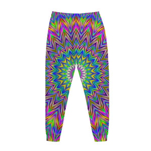 Colorful Psychedelic Optical Illusion Jogger Pants
