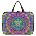 Colorful Psychedelic Optical Illusion Laptop Sleeve With Handle