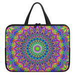 Colorful Psychedelic Optical Illusion Laptop Sleeve With Handle