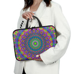 Colorful Psychedelic Optical Illusion Laptop Sleeve With Handle