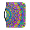 Colorful Psychedelic Optical Illusion Leather Bible Cover