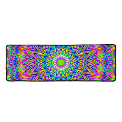 Colorful Psychedelic Optical Illusion Long Kitchen Mat