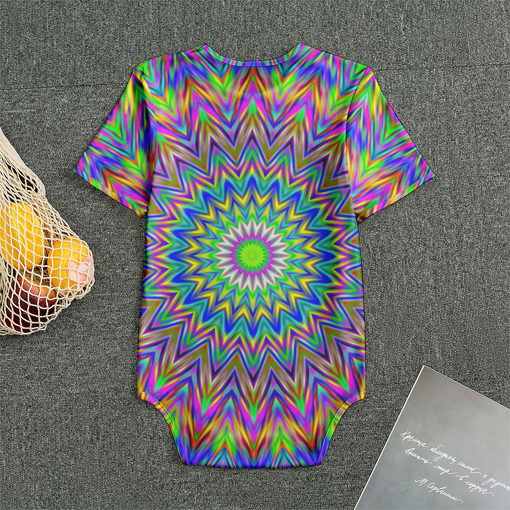 Colorful Psychedelic Optical Illusion Men's Bodysuit