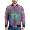 Colorful Psychedelic Optical Illusion Men's Bomber Jacket