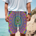 Colorful Psychedelic Optical Illusion Men's Cargo Shorts