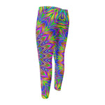 Colorful Psychedelic Optical Illusion Men's Compression Pants
