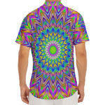 Colorful Psychedelic Optical Illusion Men's Deep V-Neck Shirt