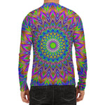 Colorful Psychedelic Optical Illusion Men's Long Sleeve Rash Guard