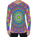 Colorful Psychedelic Optical Illusion Men's Long Sleeve T-Shirt