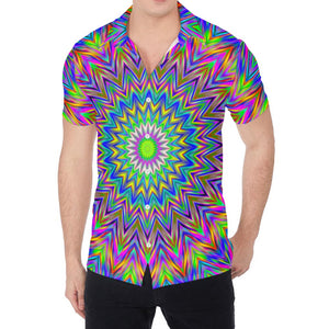 Colorful Psychedelic Optical Illusion Men's Shirt