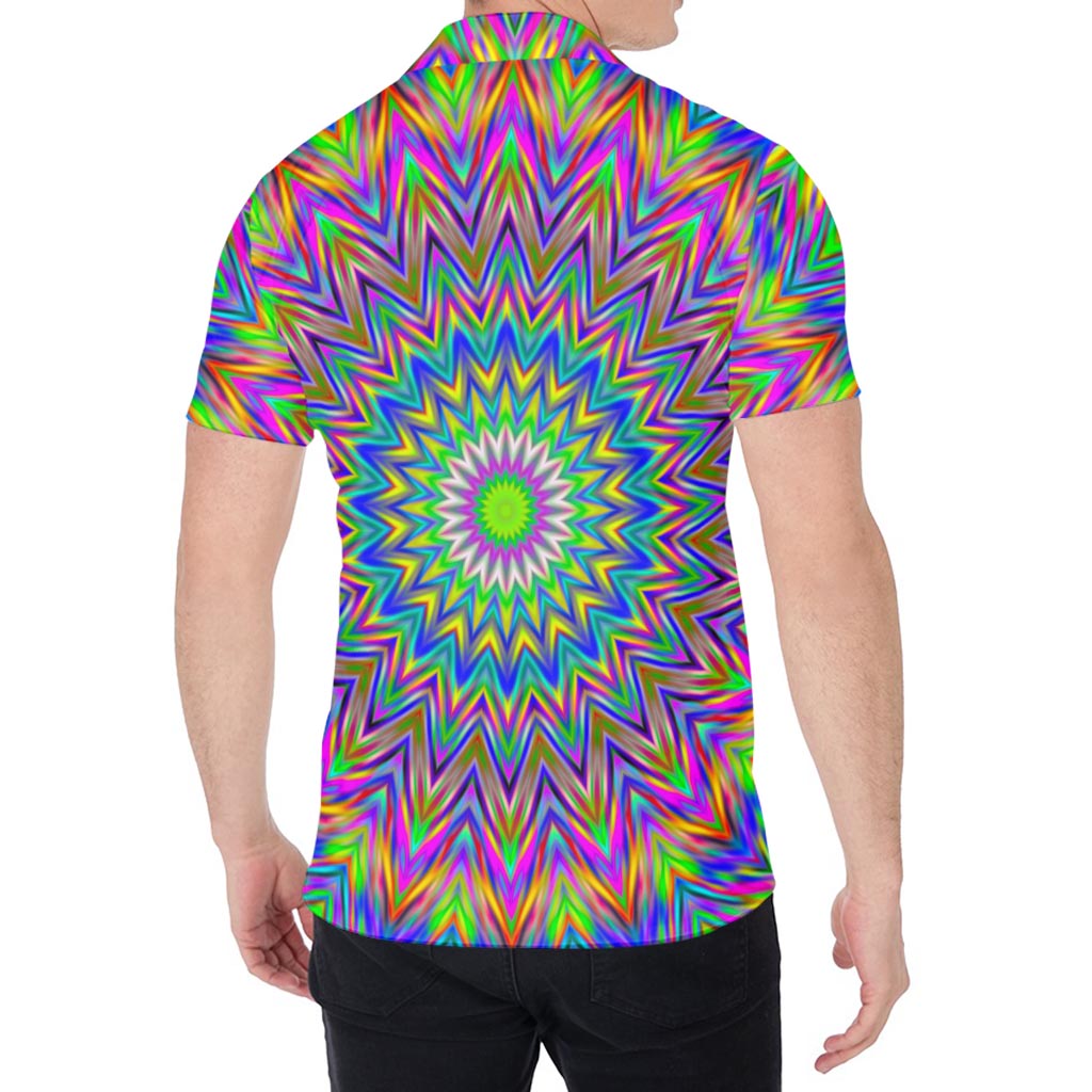 Colorful Psychedelic Optical Illusion Men's Shirt