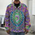 Colorful Psychedelic Optical Illusion Men's Shirt Jacket
