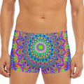 Colorful Psychedelic Optical Illusion Men's Short Boxer Briefs