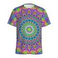 Colorful Psychedelic Optical Illusion Men's Athletic T-Shirt