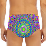 Colorful Psychedelic Optical Illusion Men's Triangle Swim Briefs