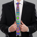 Colorful Psychedelic Optical Illusion Necktie