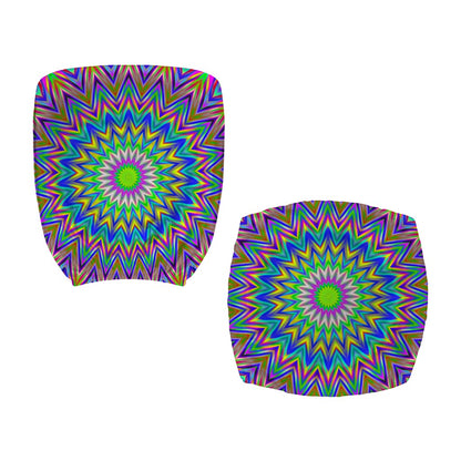 Colorful Psychedelic Optical Illusion Office Chair Cover