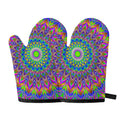 Colorful Psychedelic Optical Illusion Oven Mitts